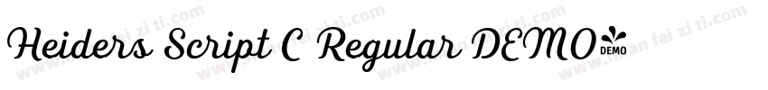 Heiders Script C Regular DEMO字体转换
